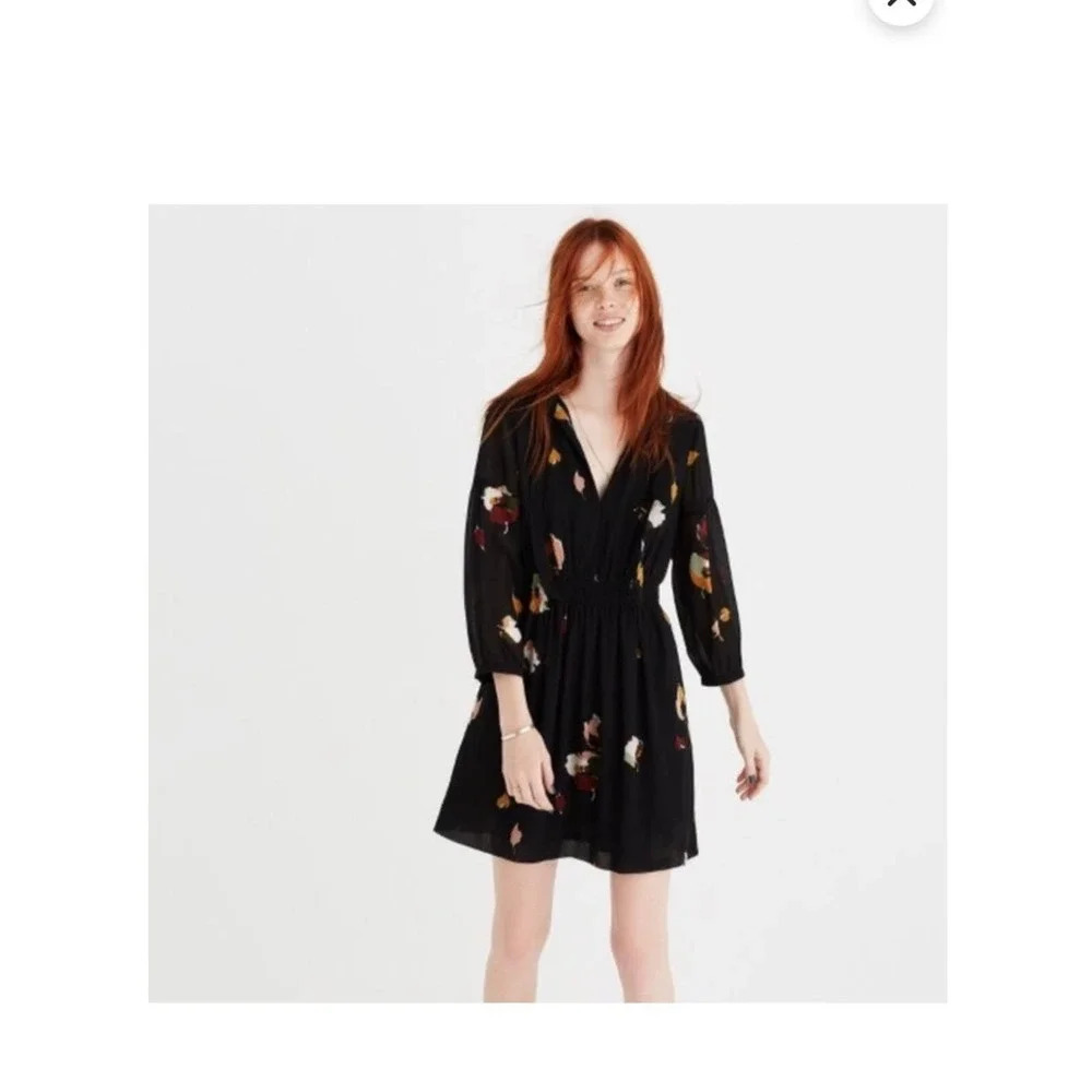 Madewell Tie-Neck Floral Dress